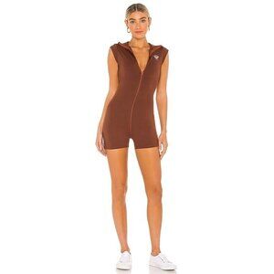 Morgan Stewart Sport Espresso Brown One Piece Sport Romper Tennis Size Small